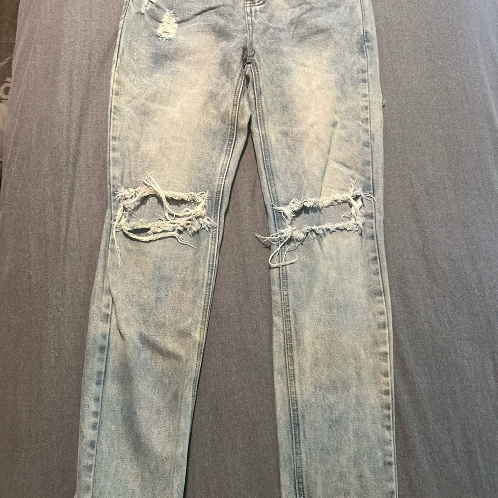 Distressed Light Blue Women's Jeans